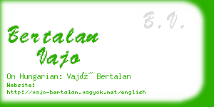 bertalan vajo business card